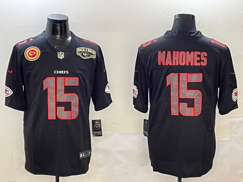 Men Kansas City Chiefs 15 Mahomes 2025 Nike Fashion Impact Black Limited NFL Jersey style 7